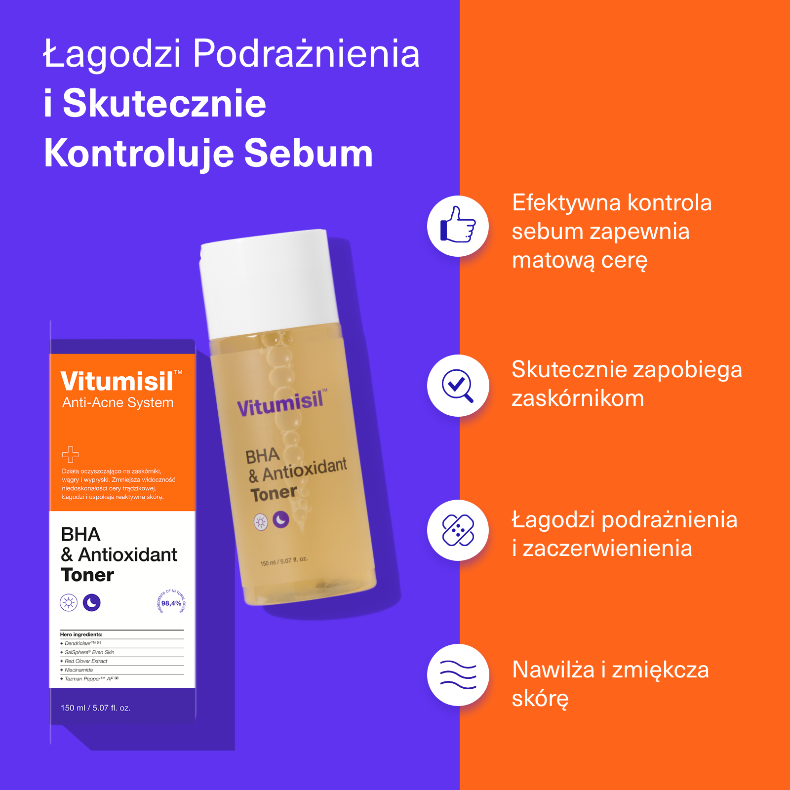 Balansujący Toner BHA Vitumisil