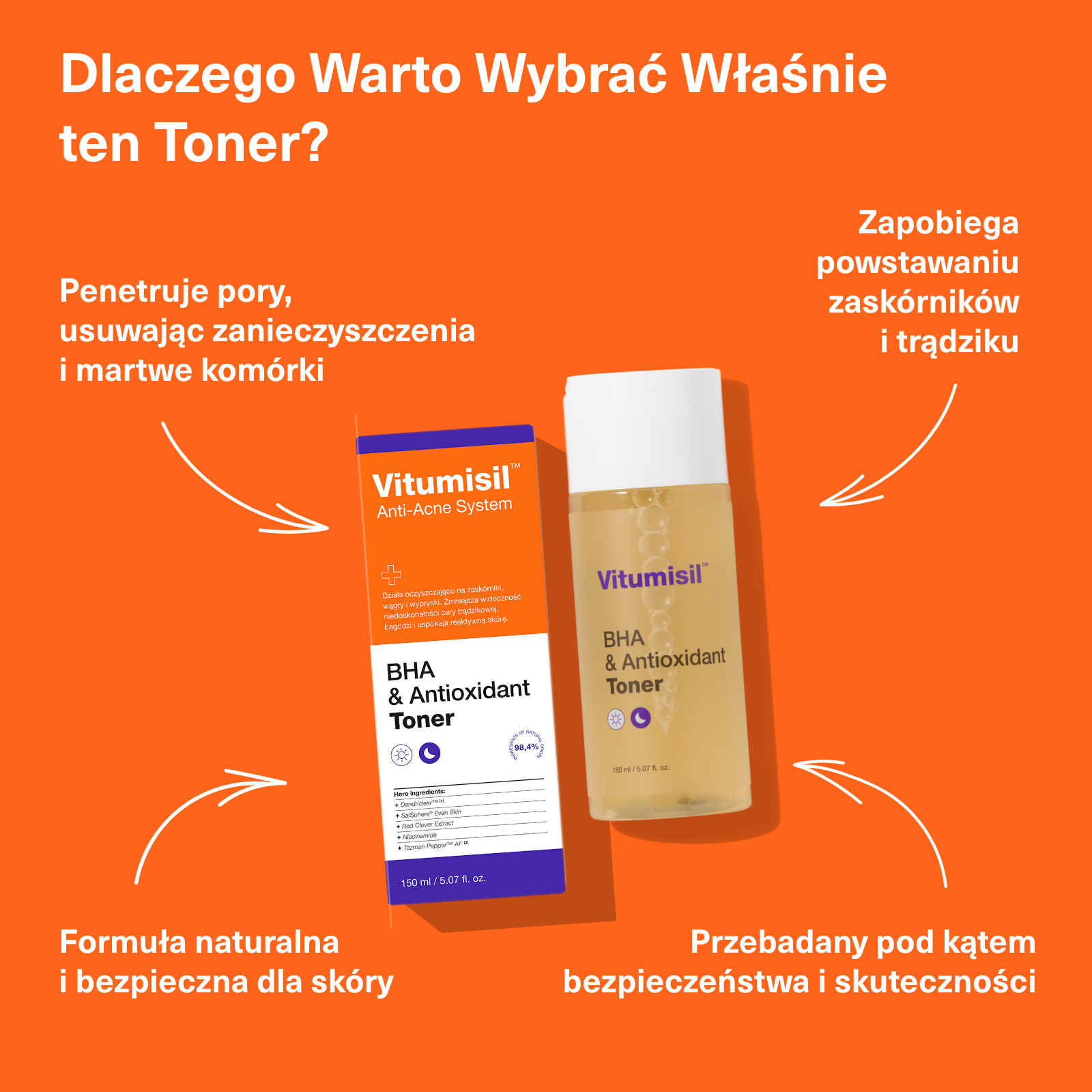 Balansujący Toner BHA Vitumisil