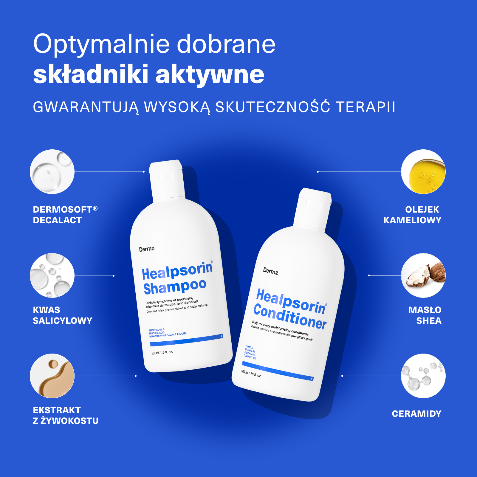 Zestaw Szampon + Odżywka Healpsorin [Żel Do Ciała Gratis]